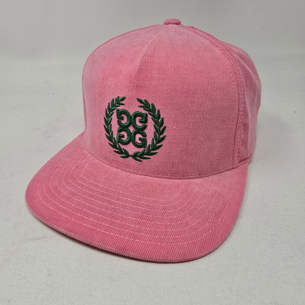 G Fore Golf Corduroy Hat Mens Pink Snap Back Rare Sample Cap Adjustable